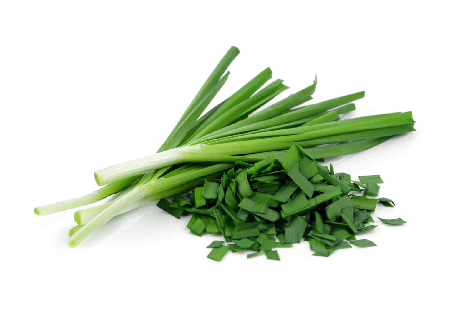 Small Cuts And Whole Green Chives Wallpaper