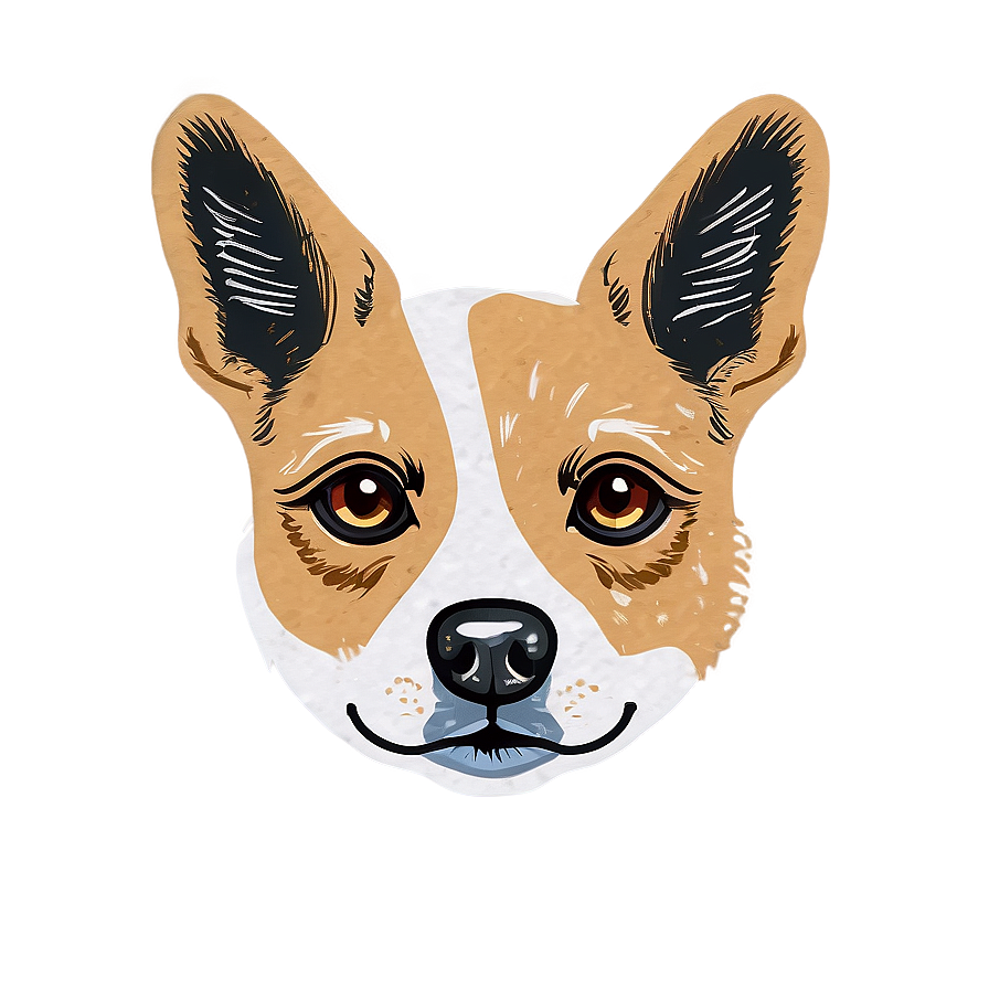 Small Dog Face Sketch Png 06212024 PNG