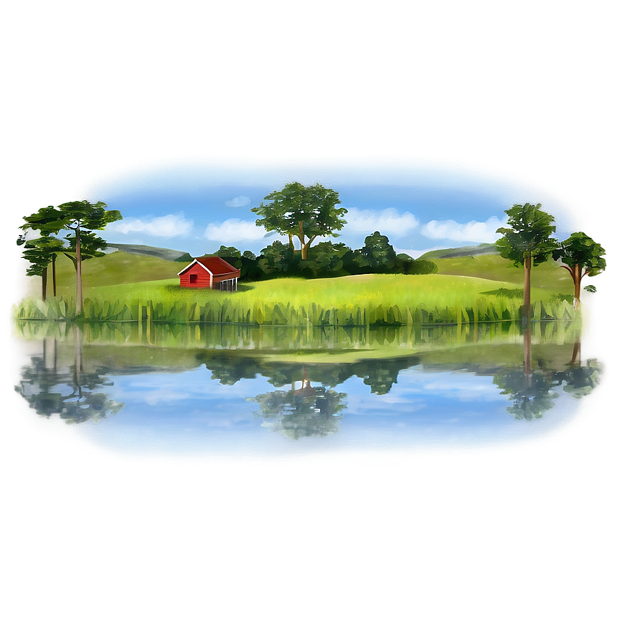 Download Small Farm Pond Png Cxd | Wallpapers.com