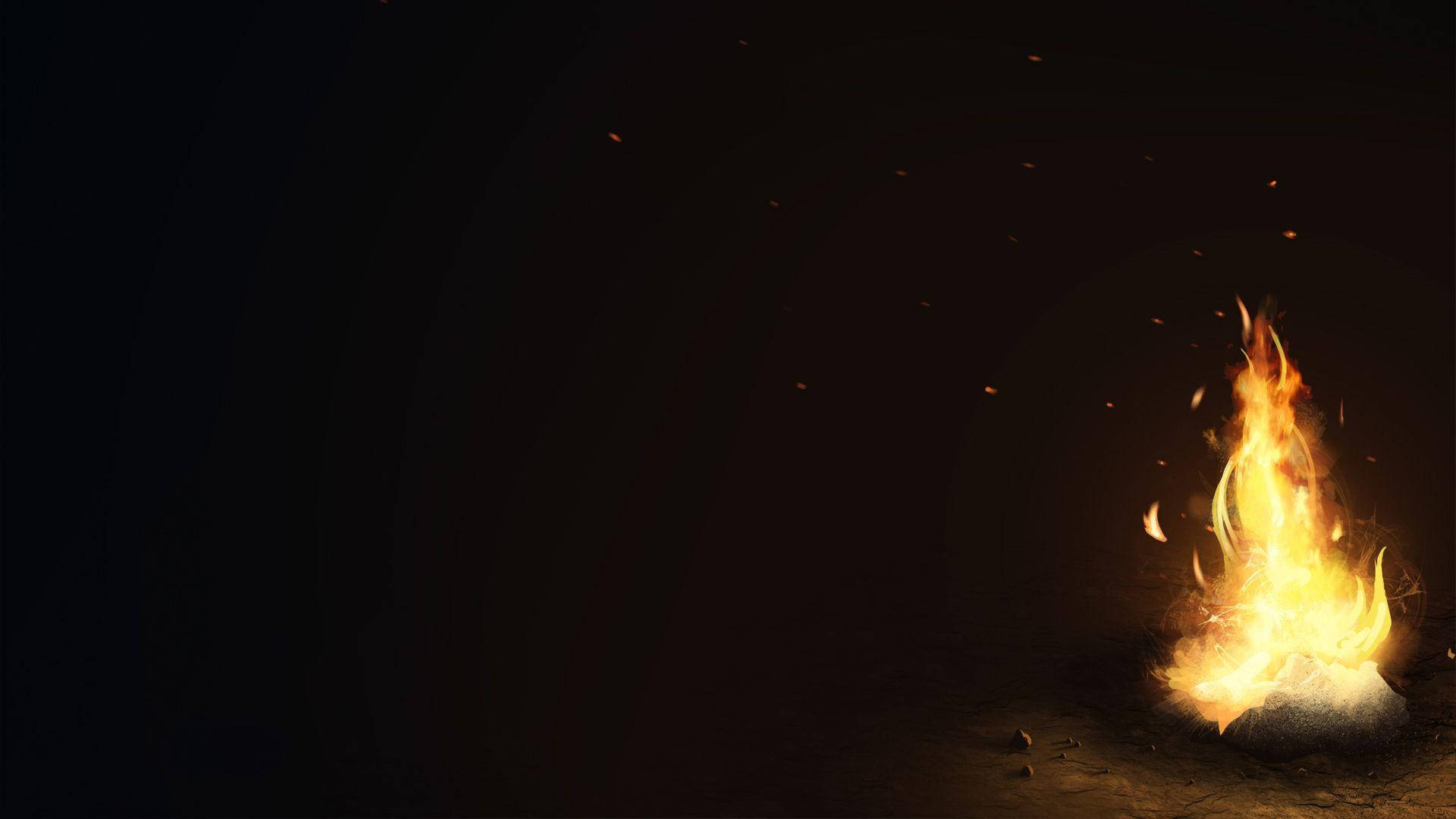 Small Fire Background Wallpaper