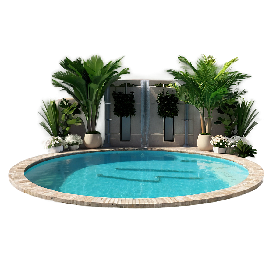 Small Garden Swimming Pool Png Qsq54 PNG