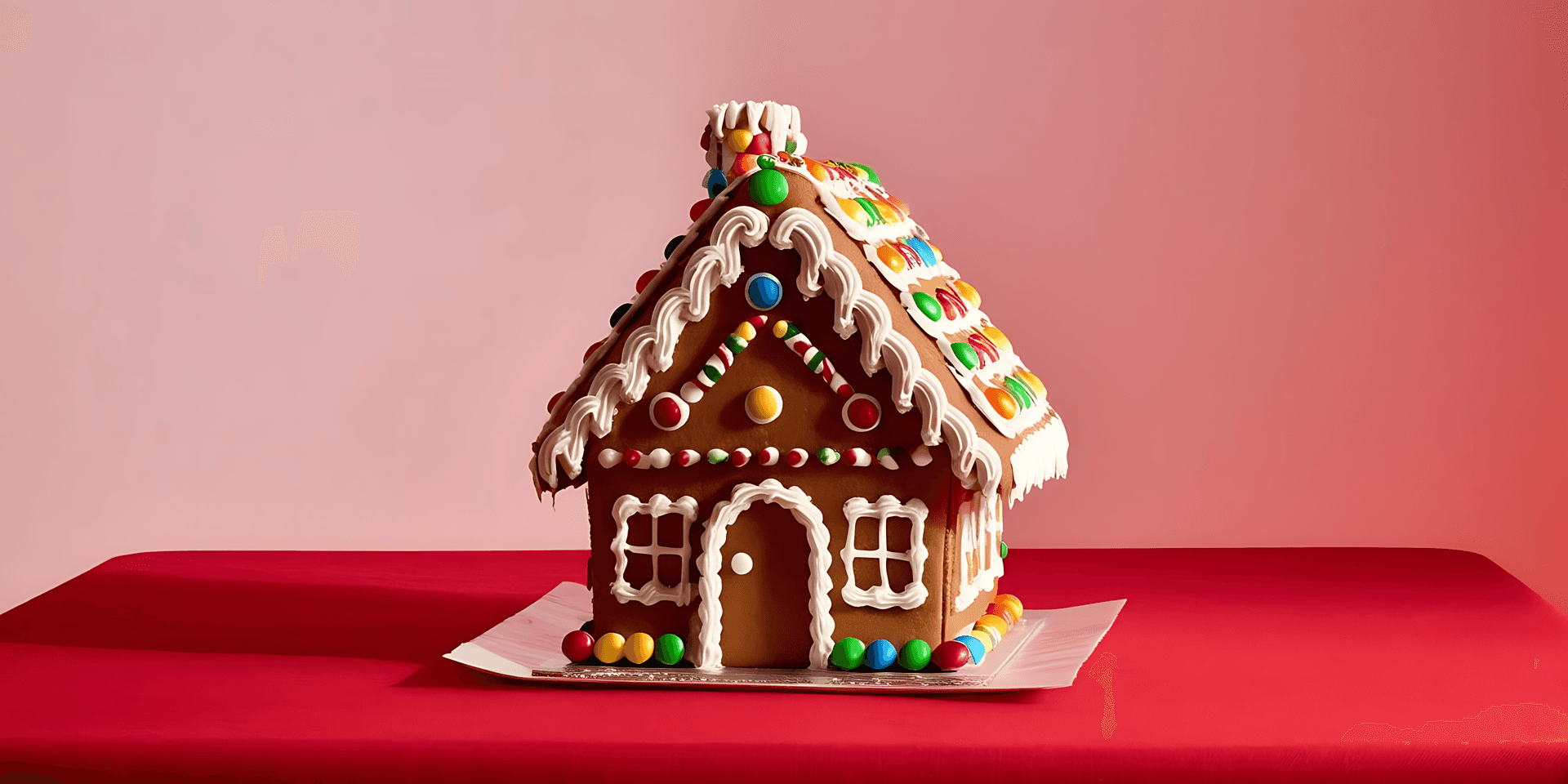 Small Gingerbread Cottage On Display Wallpaper