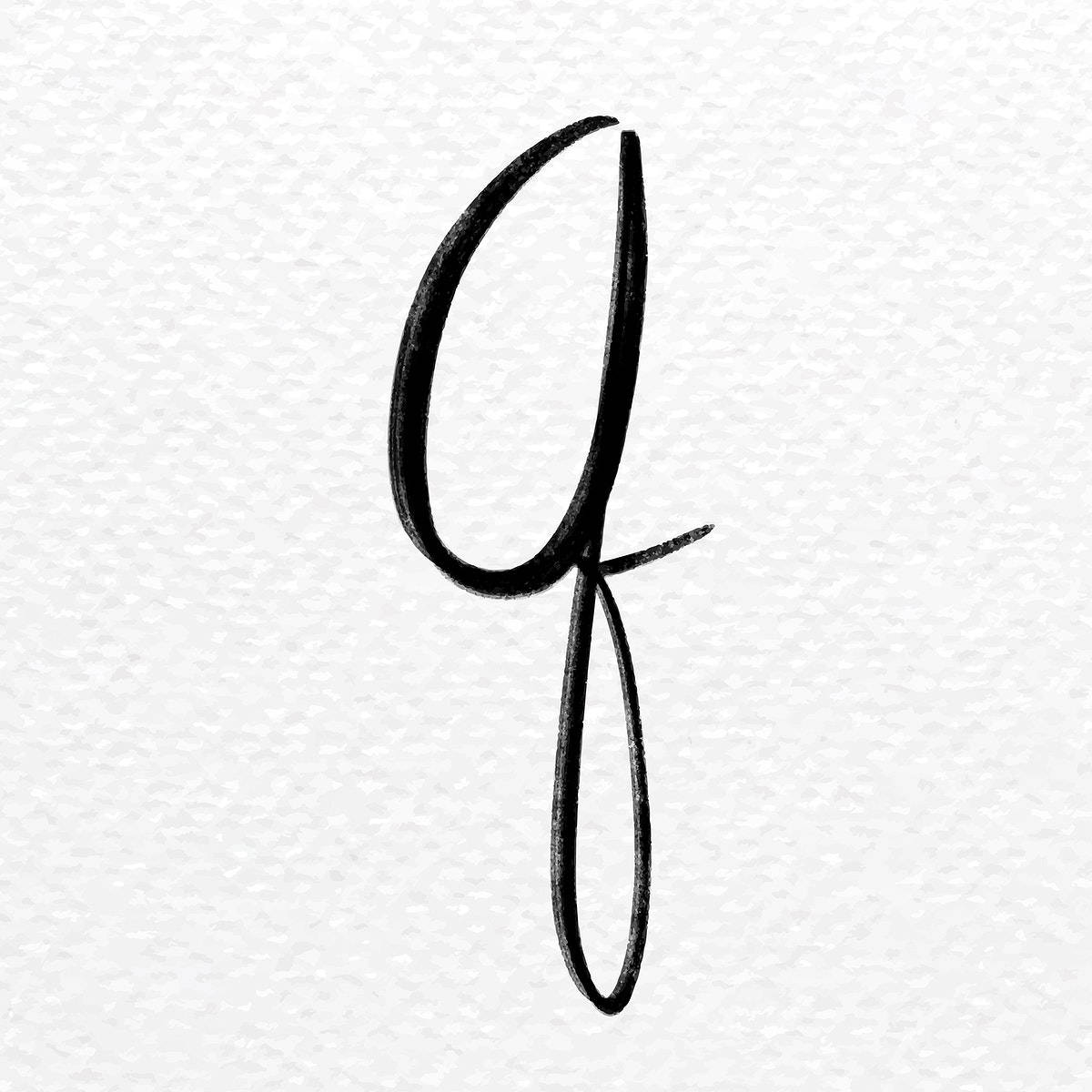 Small Letter Q Handwriting