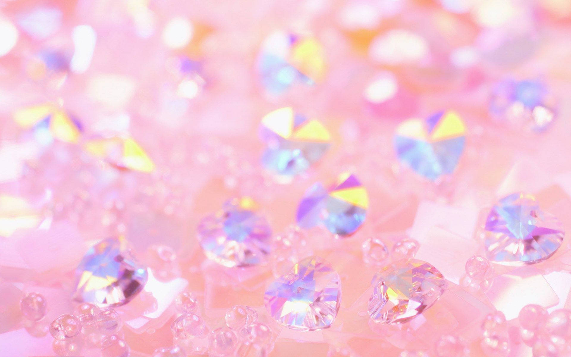 Small Pink Diamond Sparkles Wallpaper