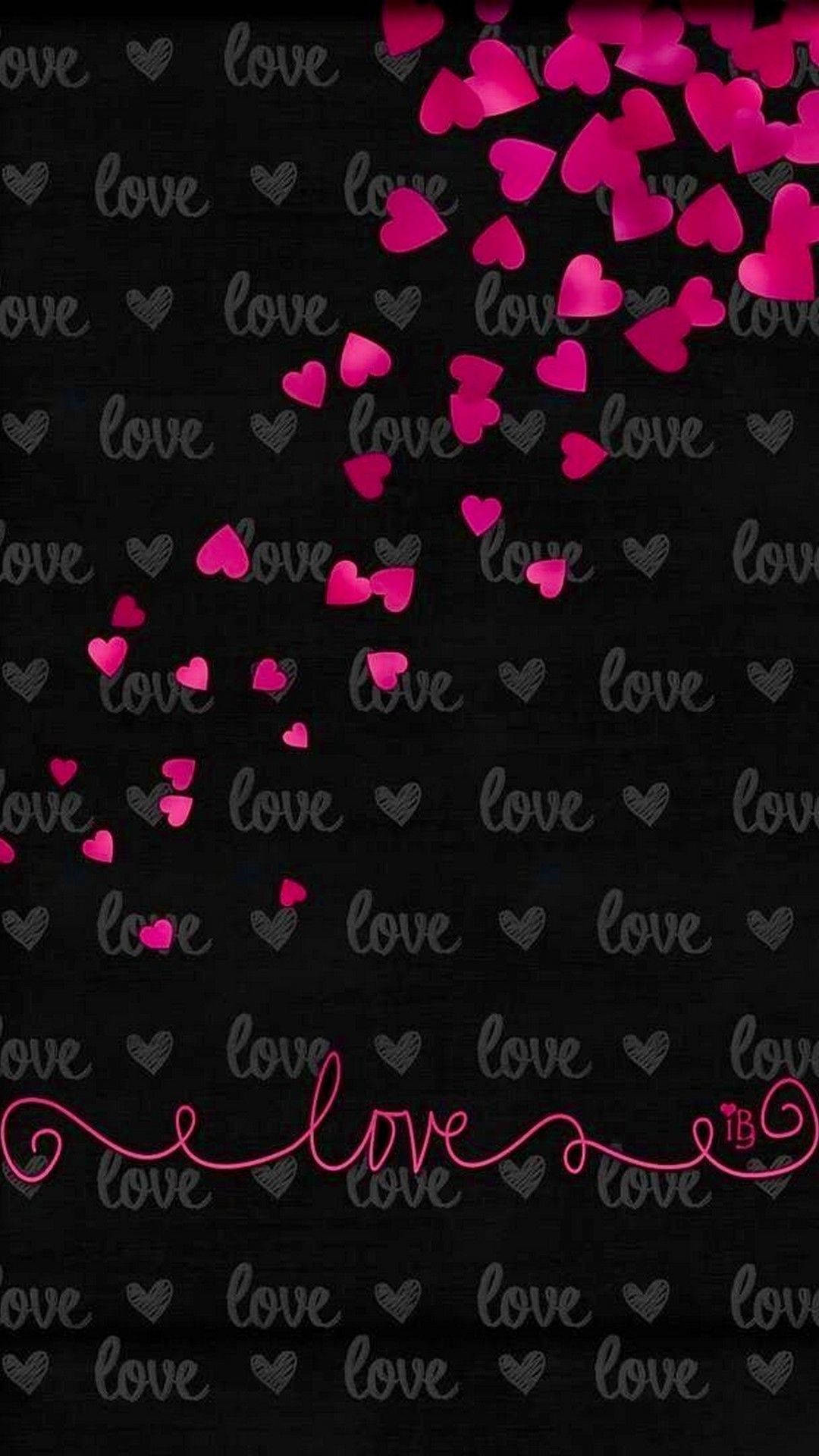 Small Pink Hearts Love Phone Wallpaper