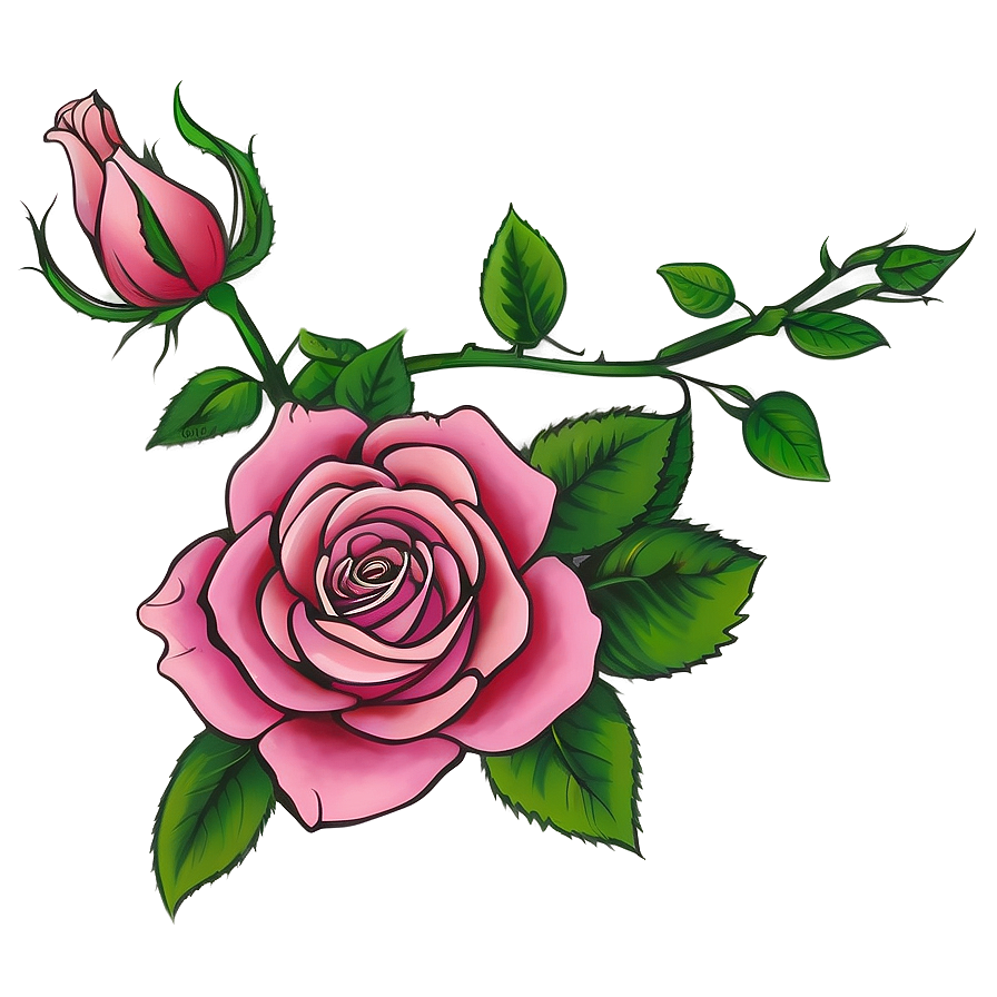 Small Rose Tattoo Idea Png Npb PNG