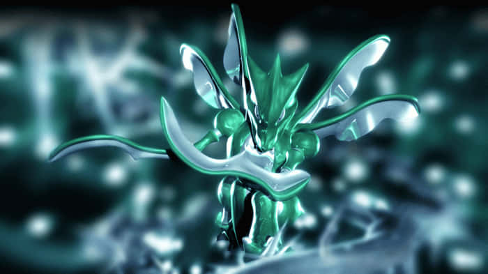 Detailed Miniature Scyther Toy Wallpaper
