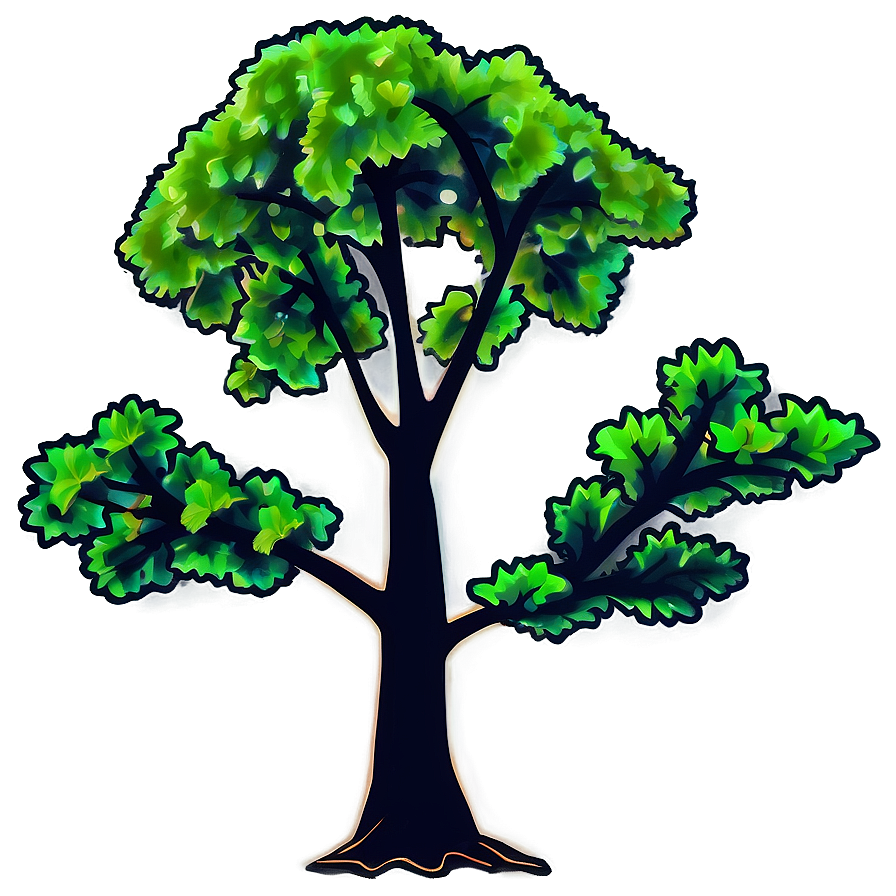 Small Tree Outline Png Rdo PNG