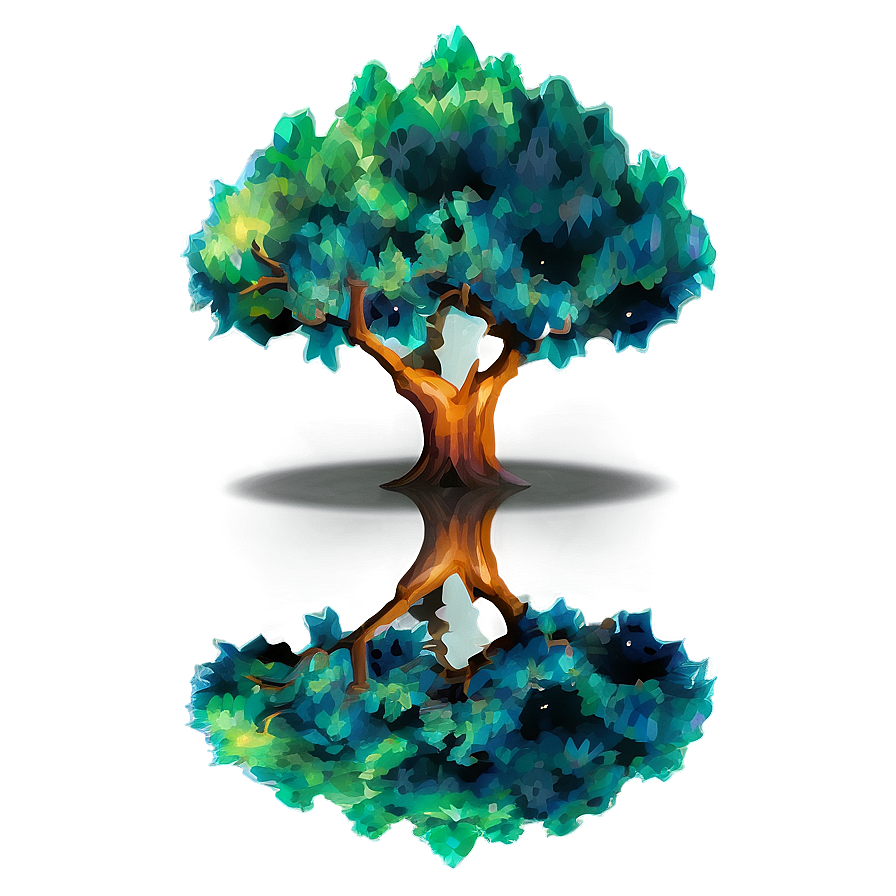 Small Tree Reflection Png 06132024 PNG