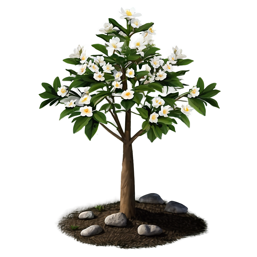 Small Tree With Flowers Png 06132024 PNG