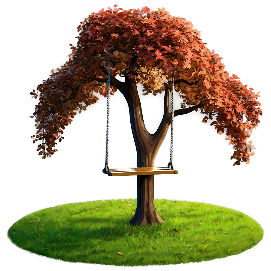 Small Tree With Swing Png 06132024 PNG