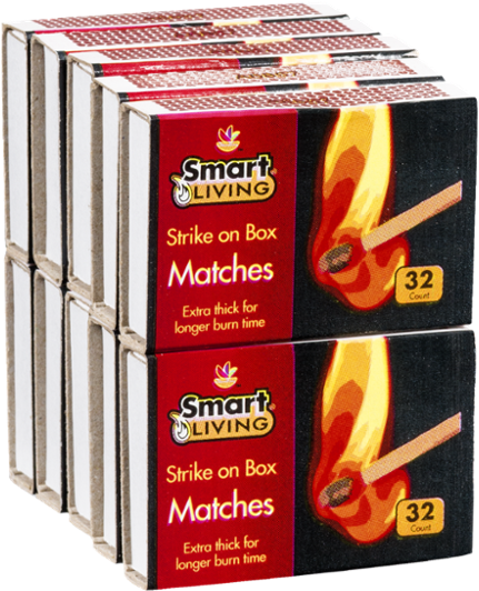 Smart Living Strikeon Box Matches Pack PNG