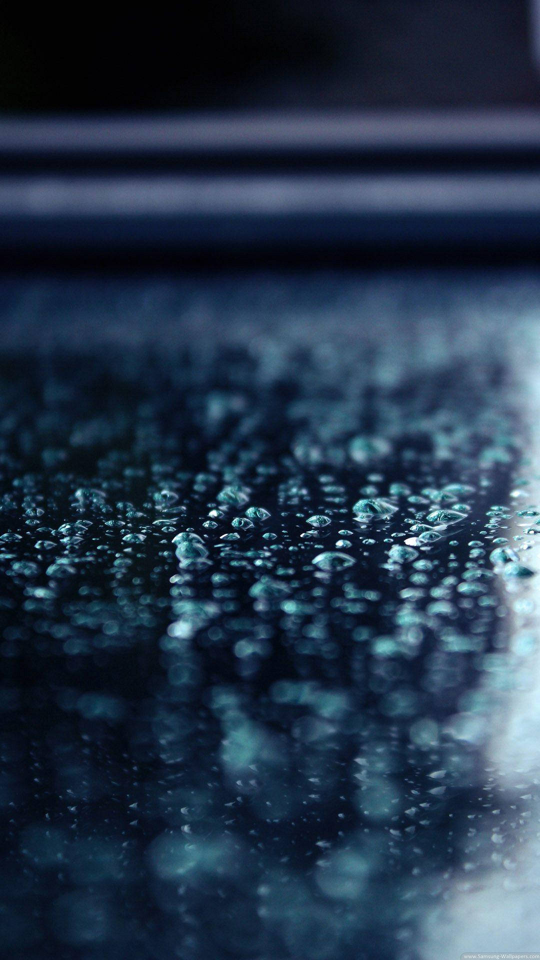Smart Phone Macro Water Drops Wallpaper
