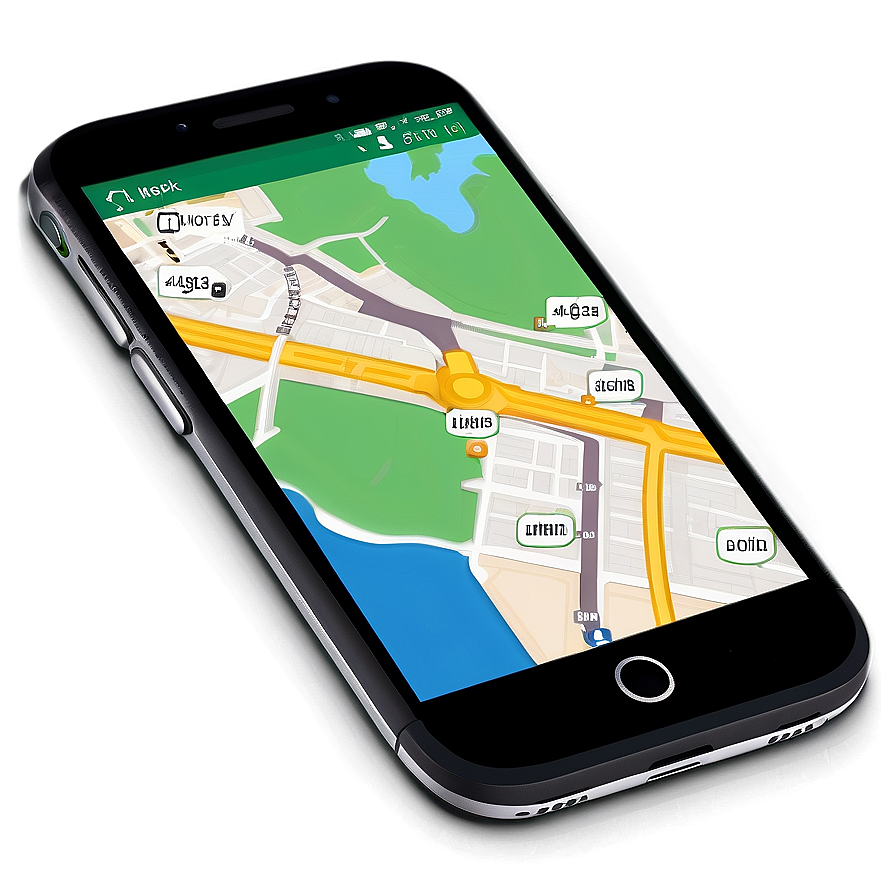 Smart Phone With Gps Navigation Png 06202024 PNG