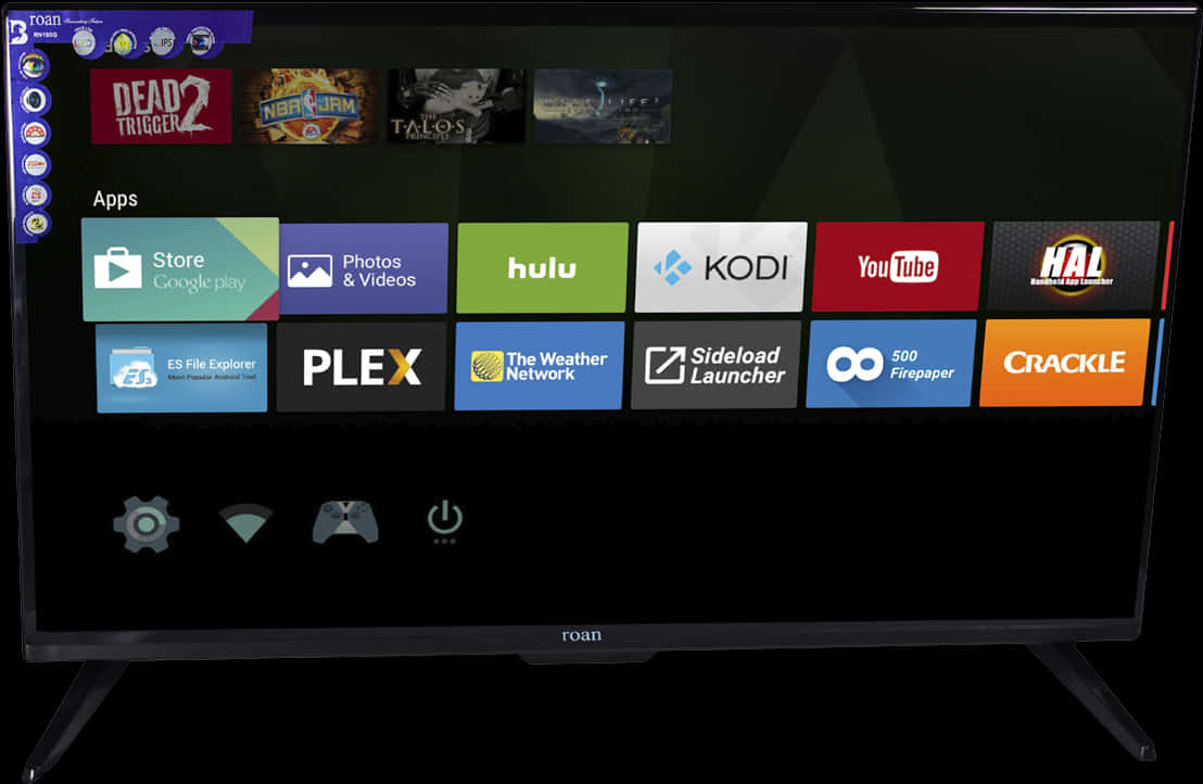 Smart T V Interface Display PNG