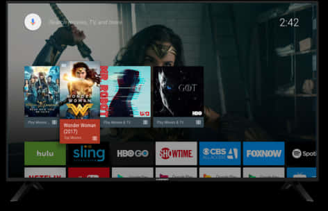 Smart T V Streaming Interface Wonder Woman PNG