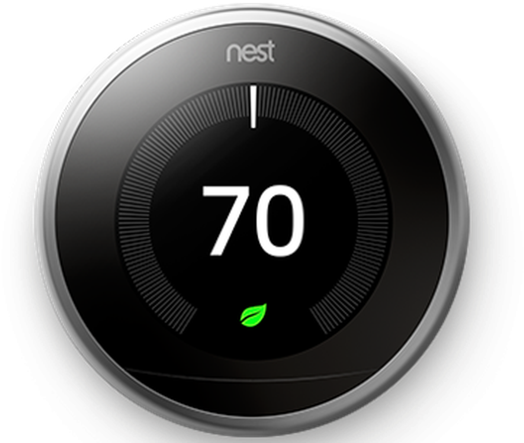 Smart Thermostat Displaying70 Degrees PNG