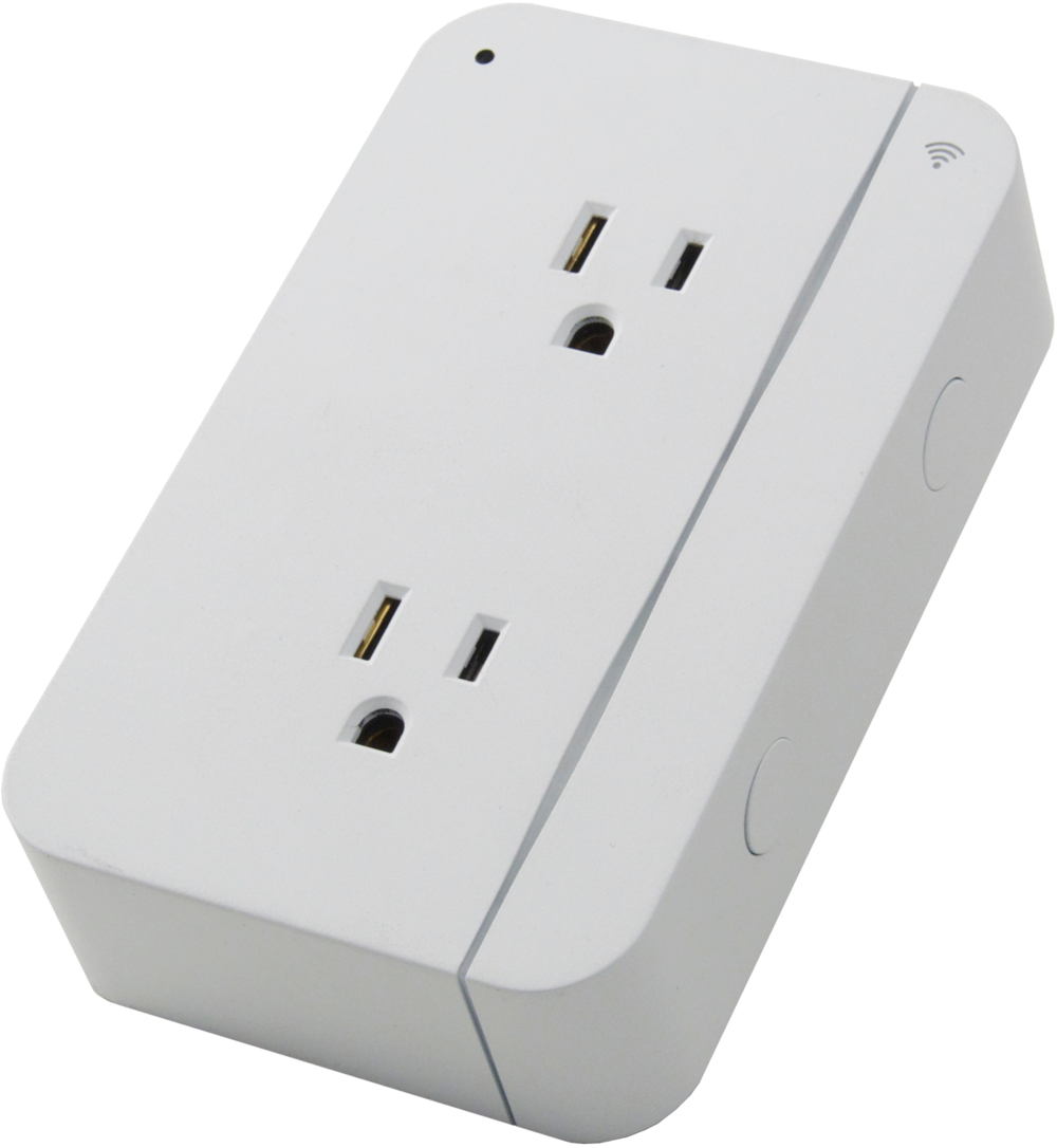 Smart Wi Fi Dual Outlet Plug PNG