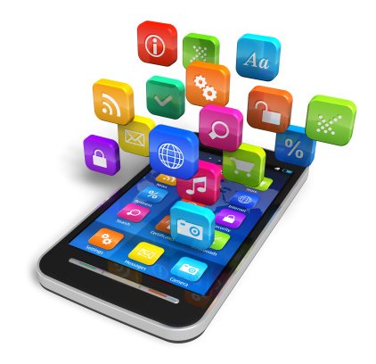 Smartphone App Icons Floating3 D PNG