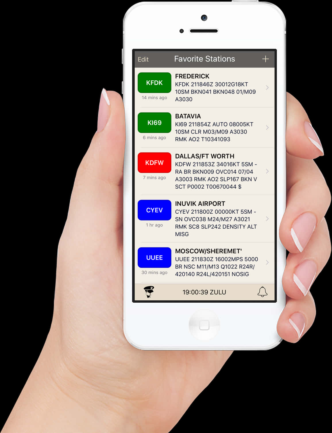 Smartphone Aviation App Screen PNG