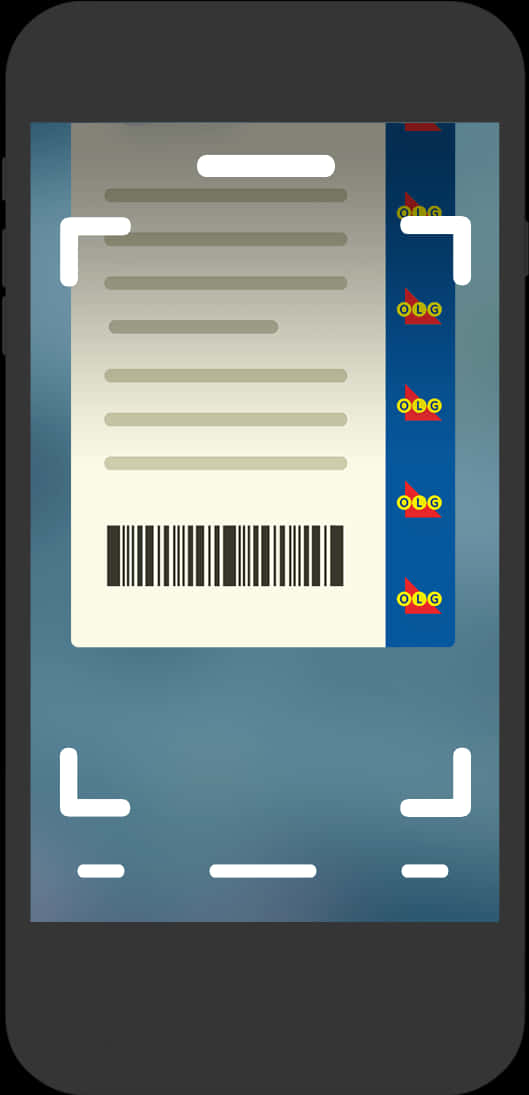 Smartphone Barcode Scanner Graphic PNG