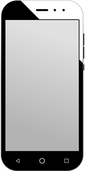 Smartphone Blank Screen Vector PNG