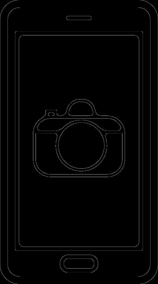 Smartphone Camera Icon Outline PNG