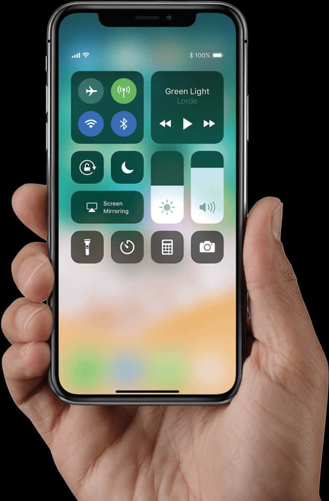 Smartphone Control Center Display PNG