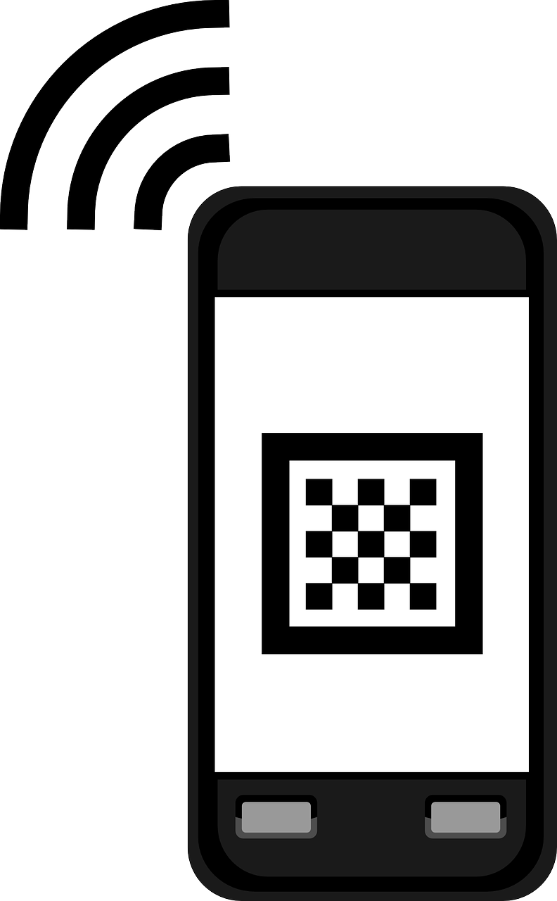 Smartphone Displaying Q R Code PNG