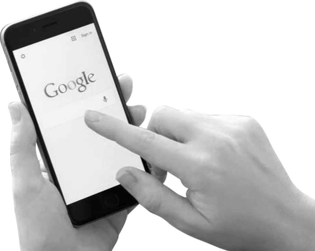 Smartphone Google Search Hand PNG