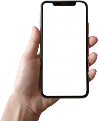 Smartphone Heldin Hand Blank Screen PNG