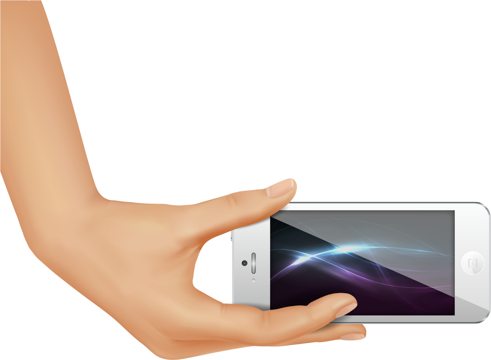 Smartphone Heldin Hand PNG