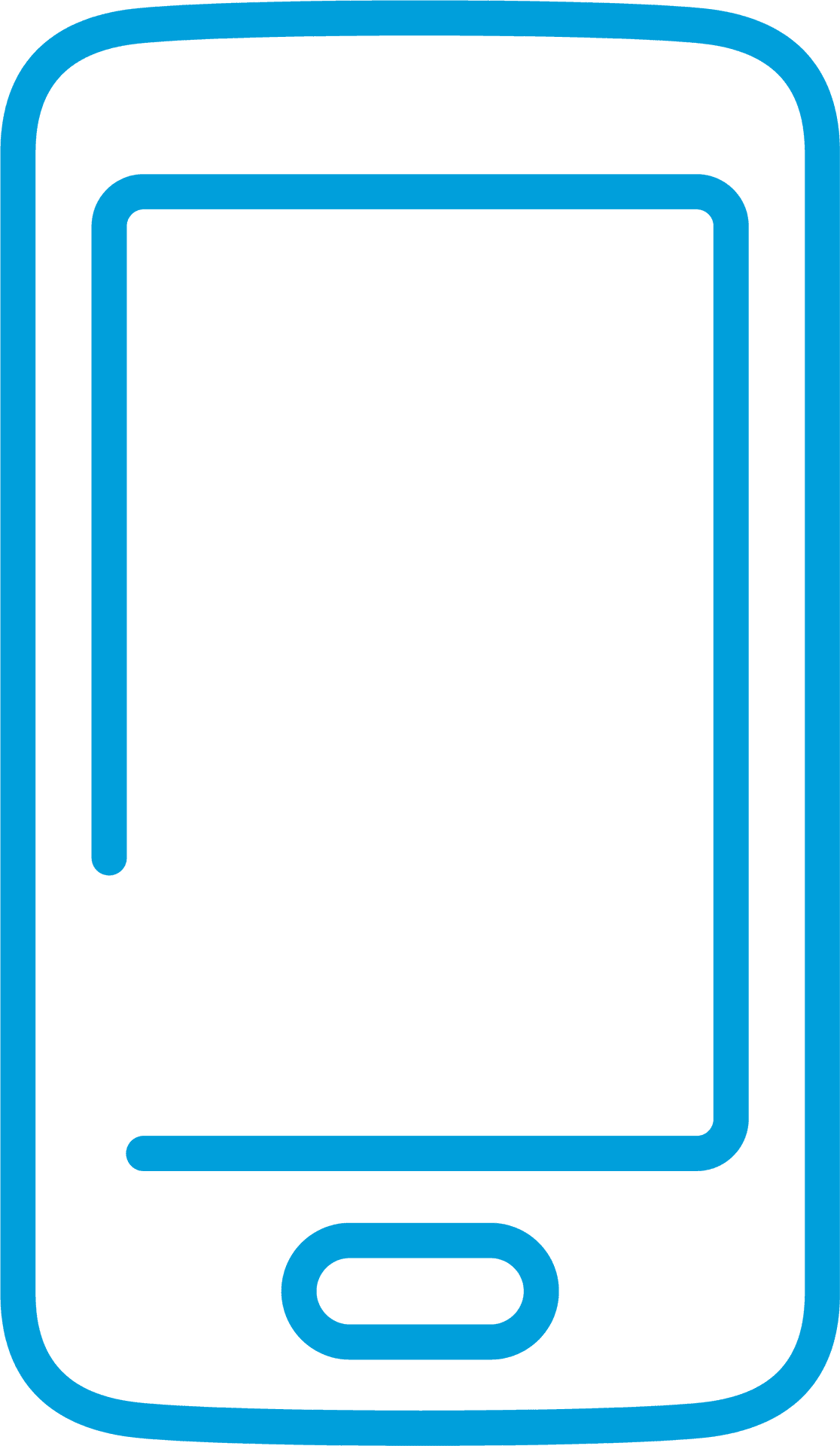 Smartphone Icon Outline PNG