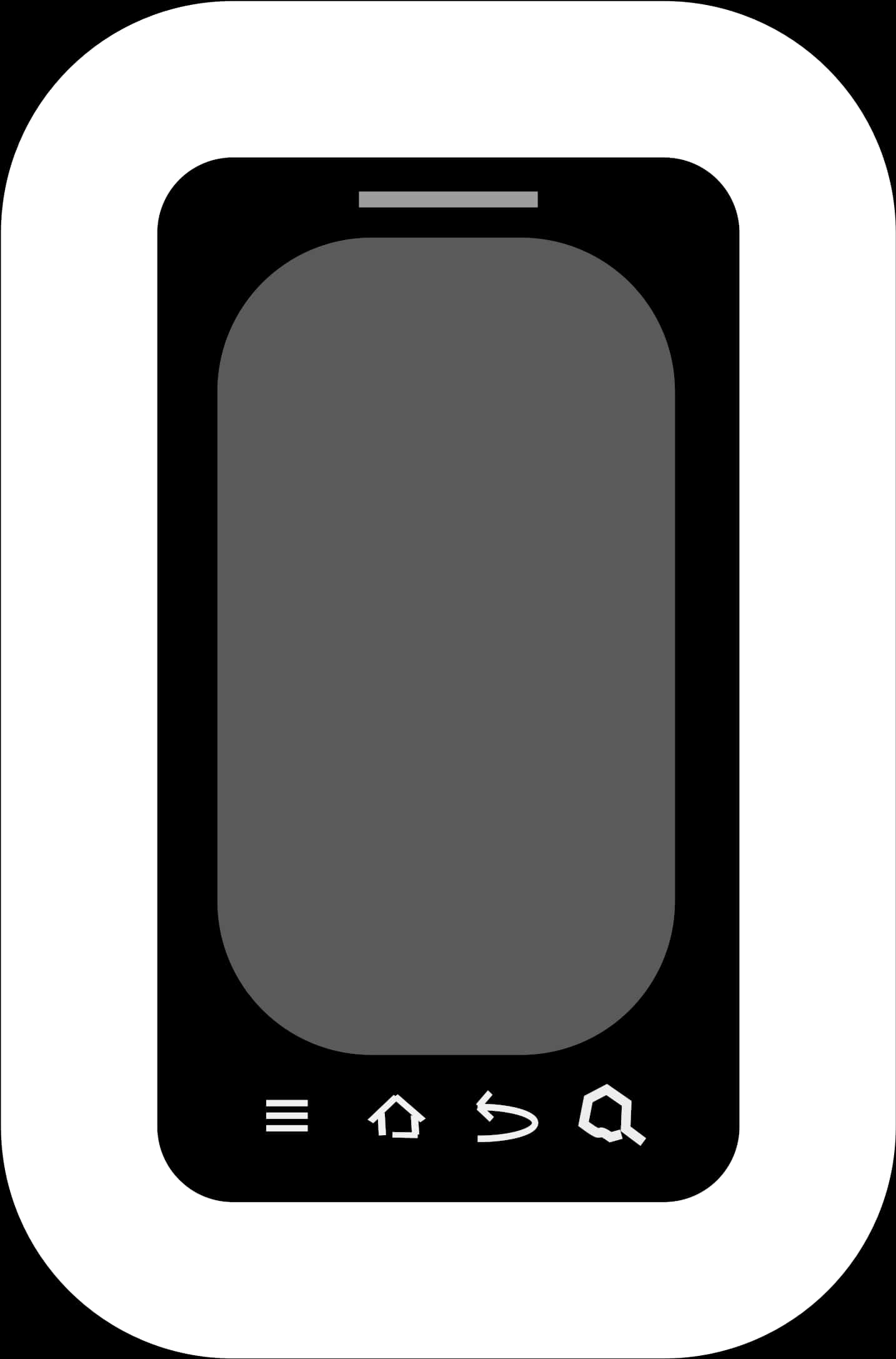 Smartphone Icon Simple Design PNG