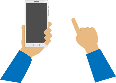 Smartphone Interaction Vector PNG