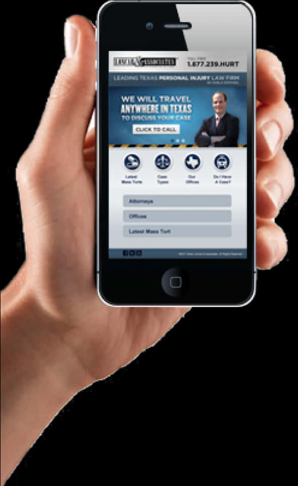 Smartphone Law Firm Website Preview PNG