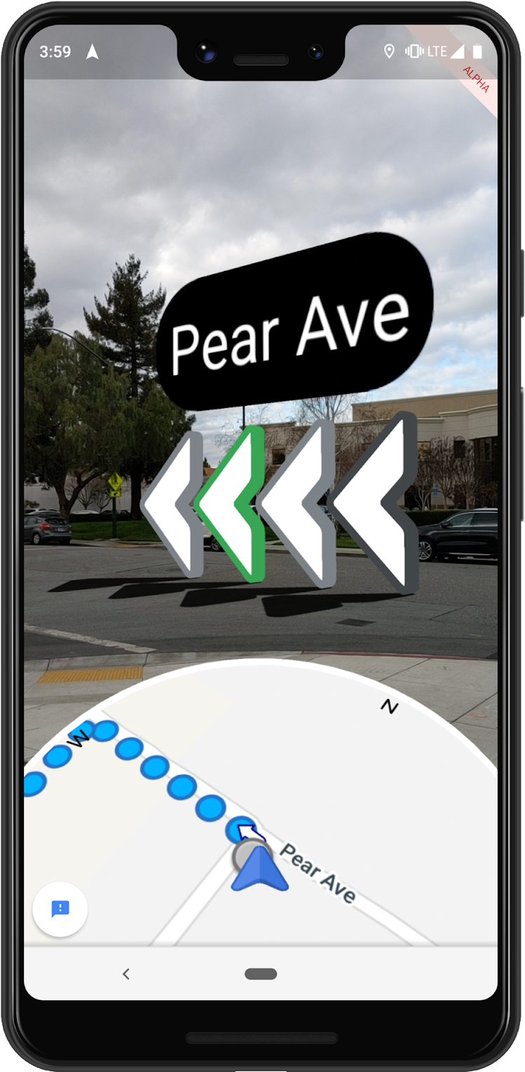 Smartphone Navigation A R View PNG