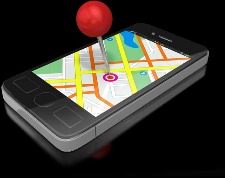 Smartphone Navigation Map Pin PNG