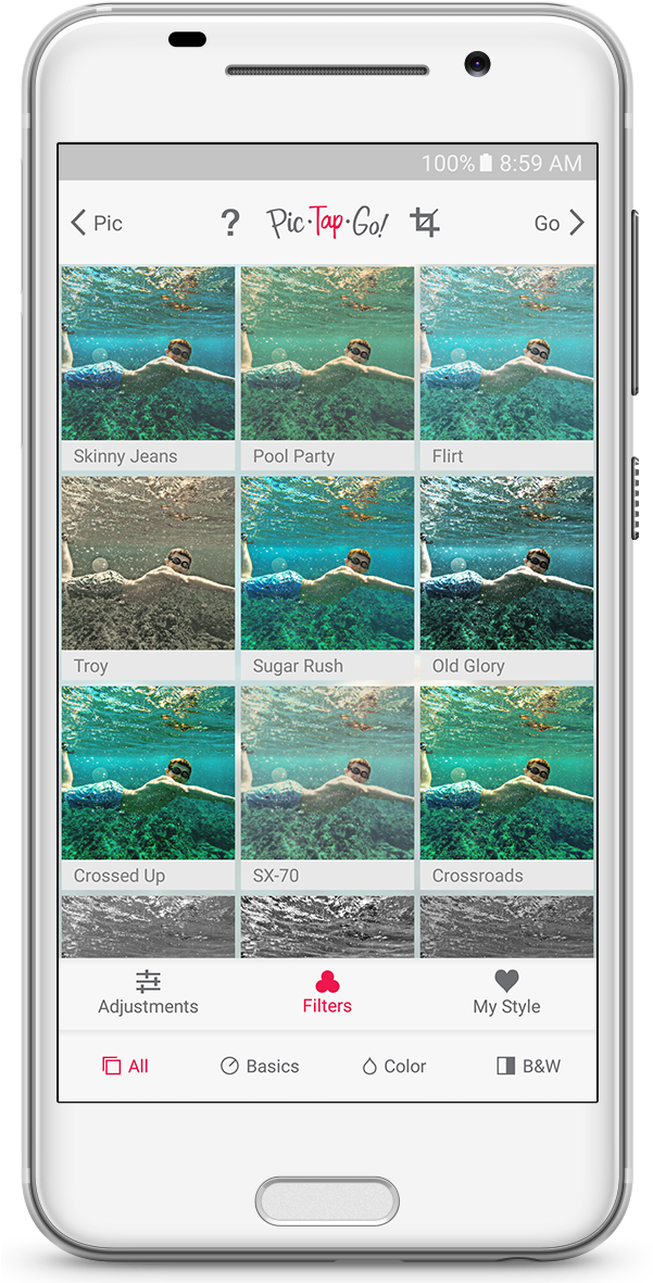 Smartphone Photo Editing App Screen PNG