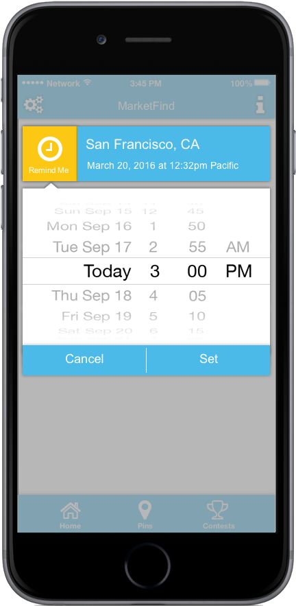 Smartphone Reminder App Screenshot PNG