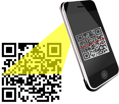Smartphone Scanning Q R Code PNG