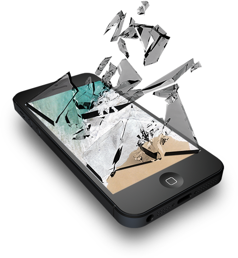 Smartphone Screen Shattered PNG