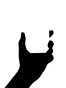 Smartphone Silhouette Black Background PNG