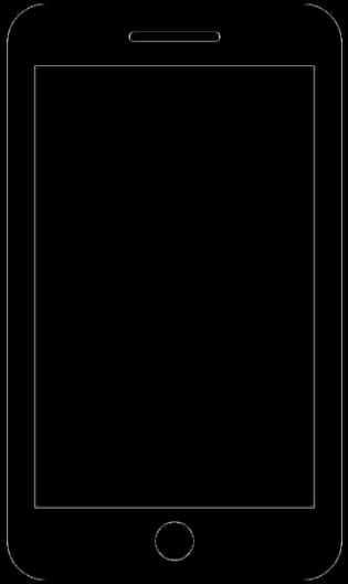 Smartphone Silhouette Vector PNG
