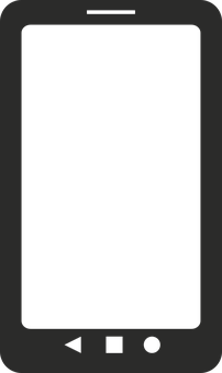 Smartphone Silhouette Vector PNG