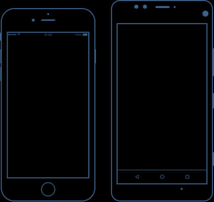 Smartphone Silhouettes Comparison PNG