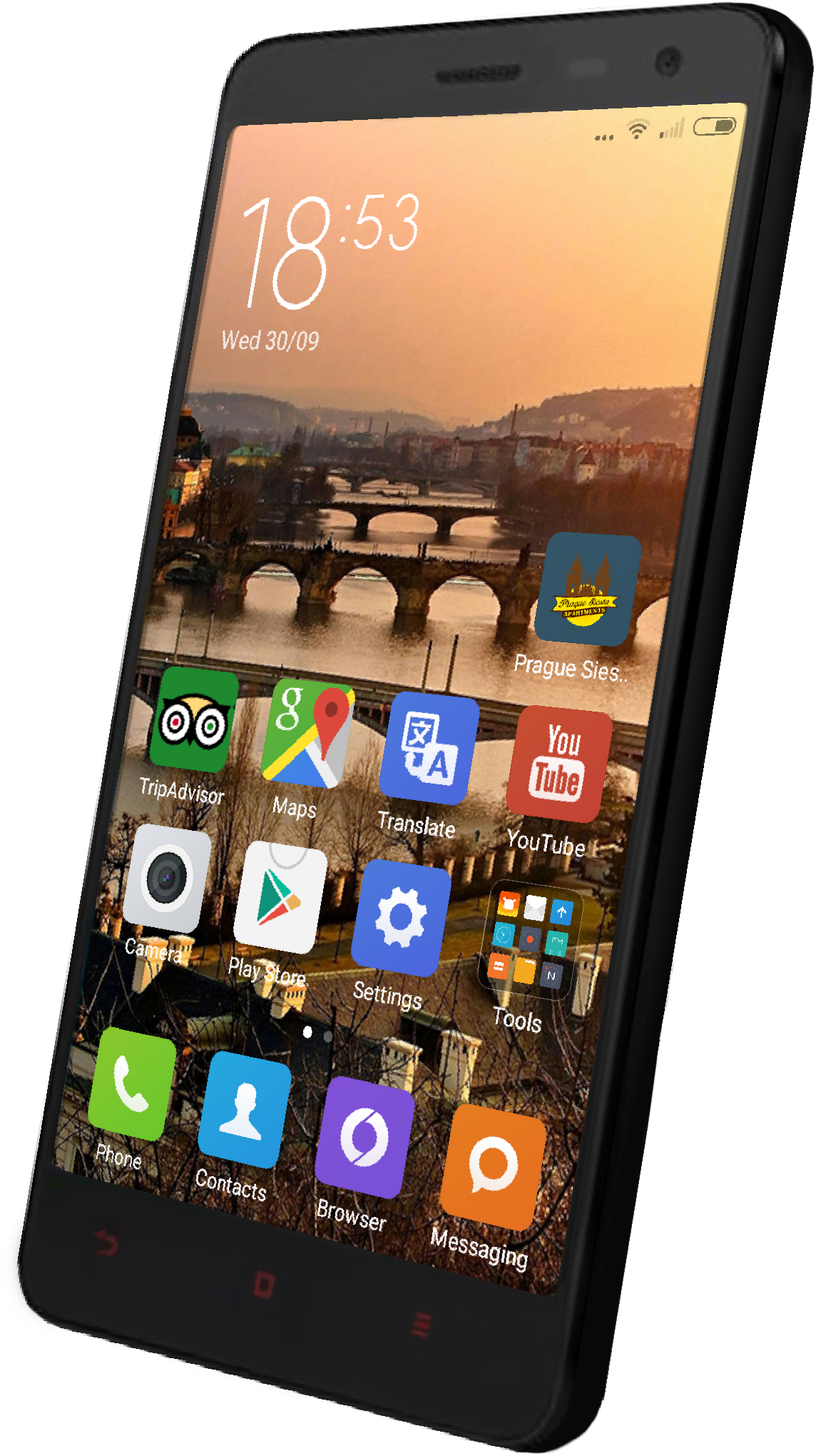 Smartphone_with_ Travel_ Apps PNG