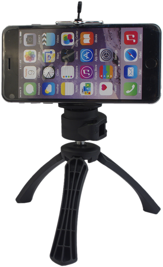 Smartphoneon Tripodfor Selfie PNG