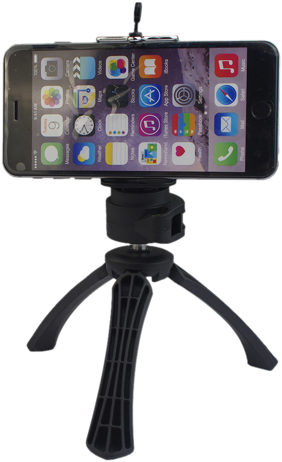 Smartphoneon Tripodfor Selfies PNG