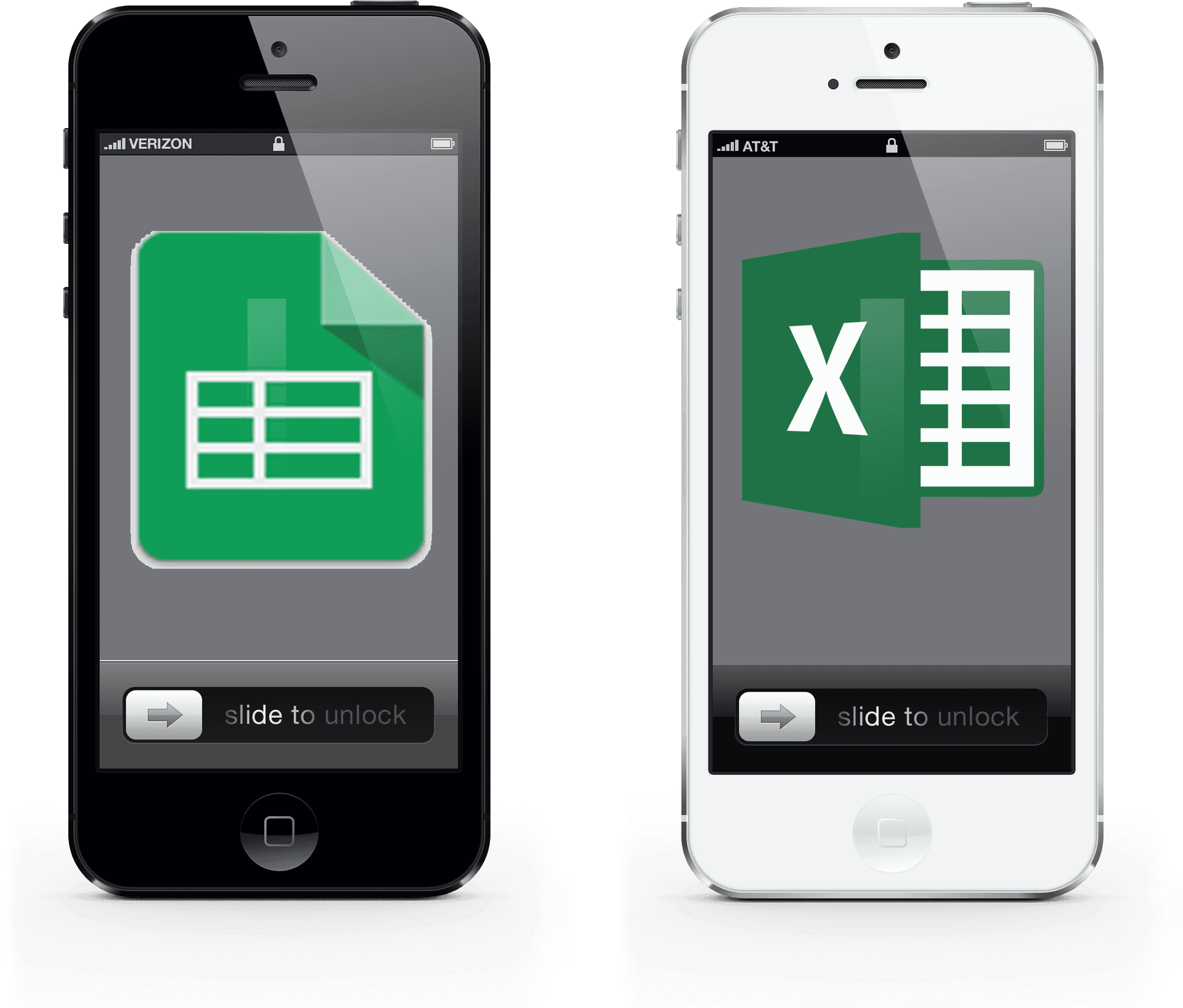 Smartphones_with_ Spreadsheet_ Apps PNG